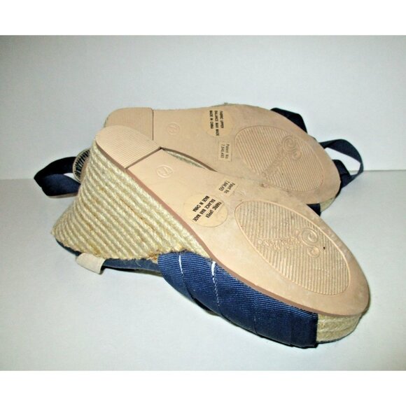 Seychelles Navy Blue Peep-Toe Espadrilles - NWOB - Size 7.5 - Picture 10 of 11